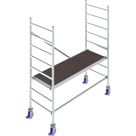 Aluminiowe rusztowanie jezdne Krause STABILO 10 (2,00 × 0,75 m) – wysokość robocza 3–14,4 m